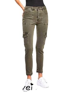 Hollister - Olive Green Cargo Skinny Jeans